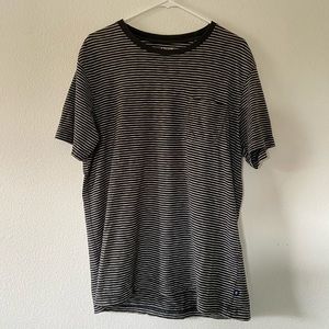 Chaps Striped Pocket Tee